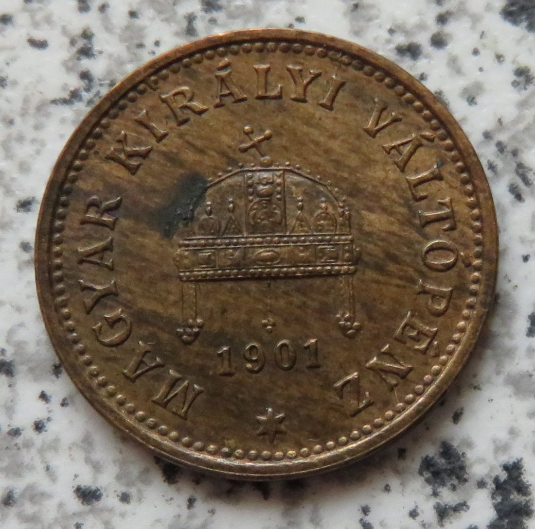  Ungarn 1 Filler 1901   