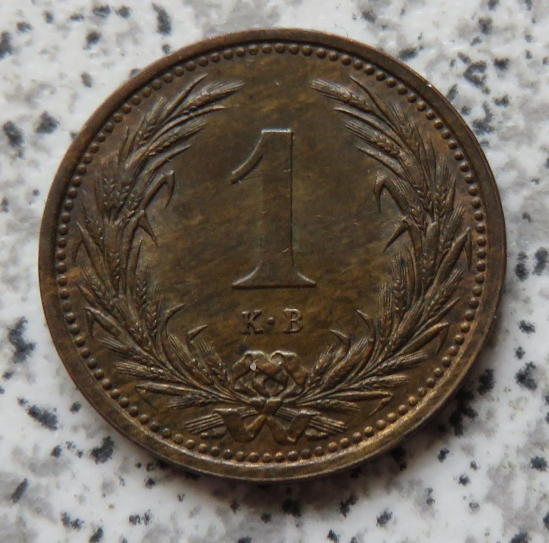  Ungarn 1 Filler 1901   