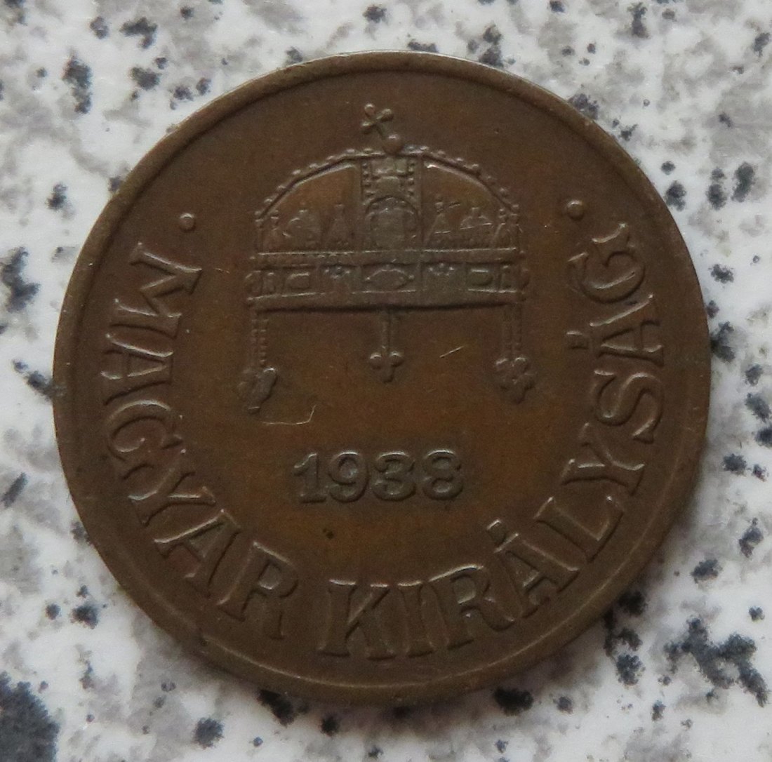  Ungarn 1 Filler 1938   