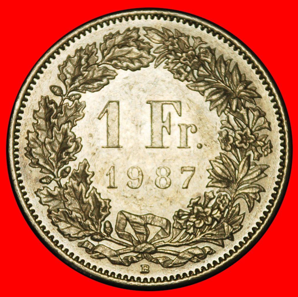 Ⰺ MIT EXTRASTERN (1850-2026): SCHWEIZ ★ 1 FRANKEN 1987B! STEMPEL I B!★OHNE VORBEHALT!