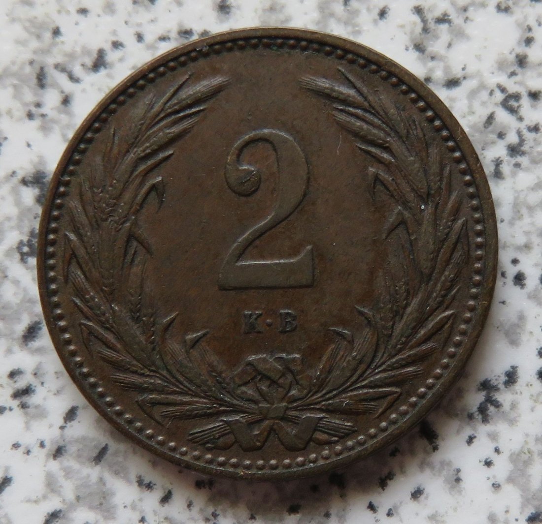  Ungarn 2 Filler 1894   