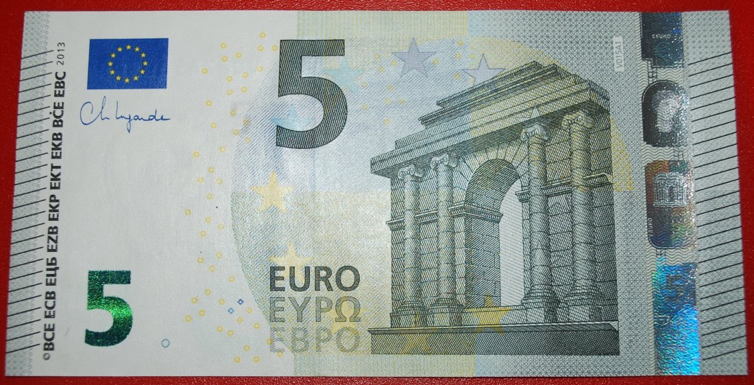 Ⰺ NEW EUROPE TYPE for russia (USSR):SPAIN★5 EUROS 2013 PREFIX VC V015A1! UNC★LOW START ★ NO RESERVE!