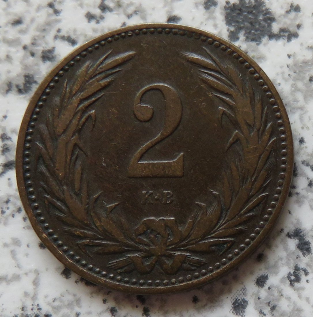  Ungarn 2 Filler 1896   