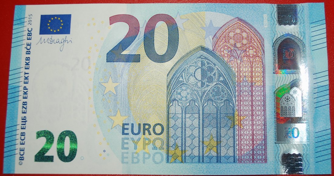 Ⰺ NEW EUROPE TYPE for russia (USSR):SPAIN★20 EUROS 2015 PREFIX RB R010H3★UNC★LOW START ★ NO RESERVE!