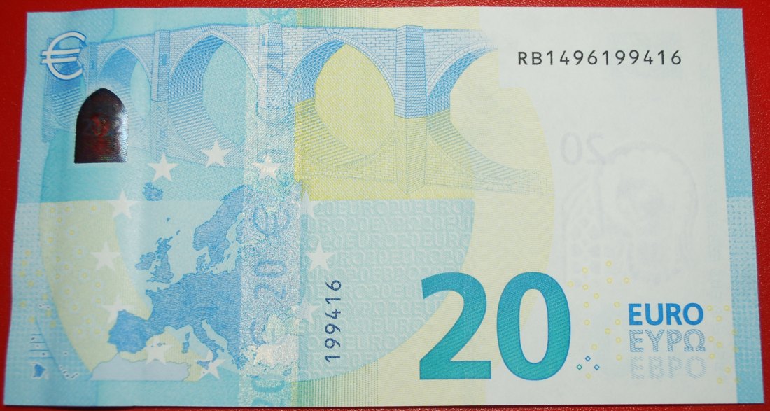 Ⰺ NEW EUROPE TYPE for russia (USSR):SPAIN★20 EUROS 2015 PREFIX RB R010H3★UNC★LOW START ★ NO RESERVE!   