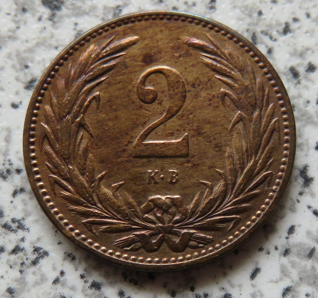  Ungarn 2 Filler 1898   
