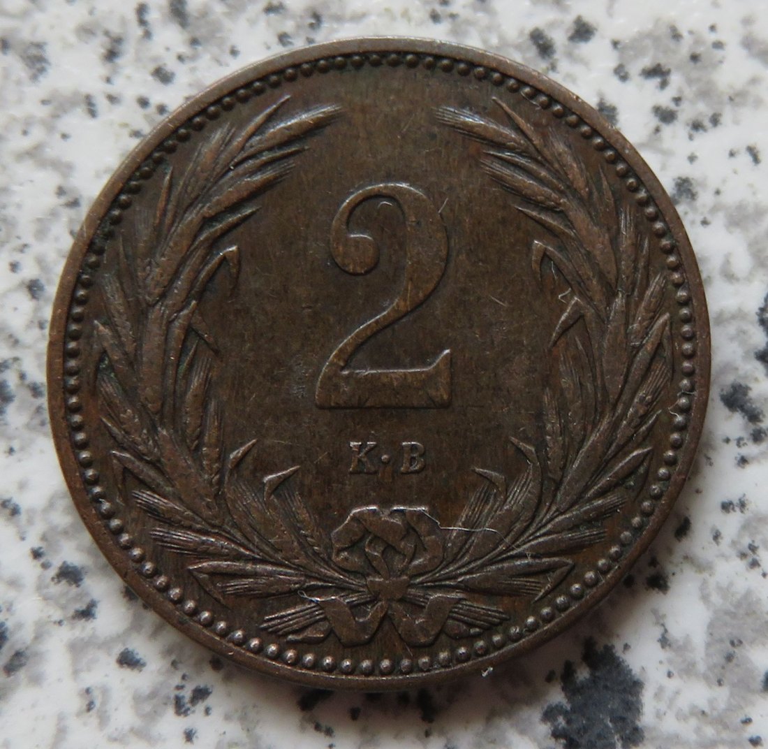  Ungarn 2 Filler 1901   