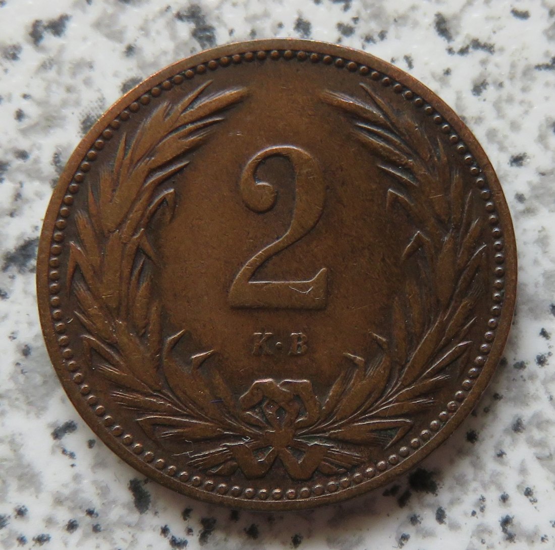  Ungarn 2 Filler 1904   