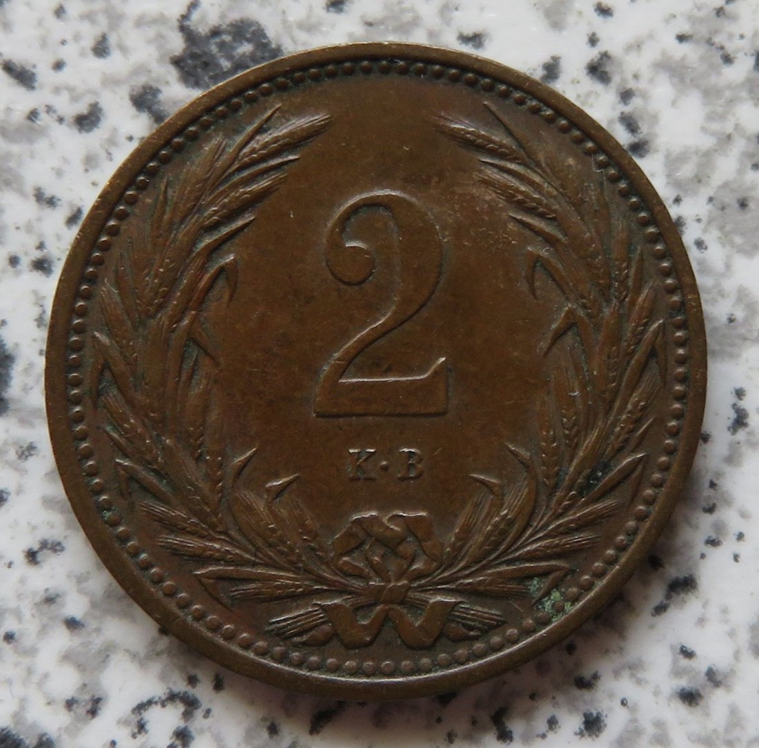 Ungarn 2 Filler 1905   