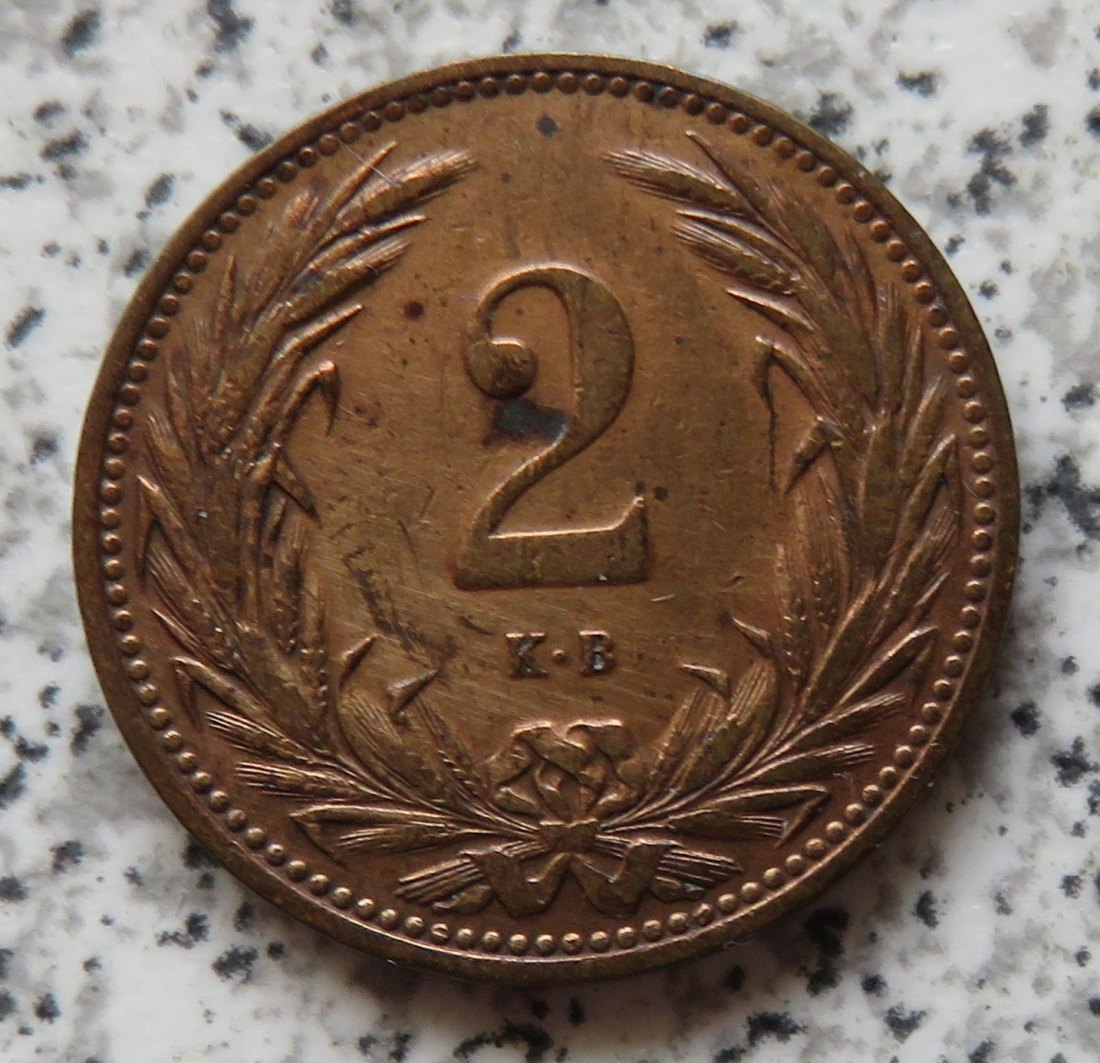  Ungarn 2 Filler 1905   