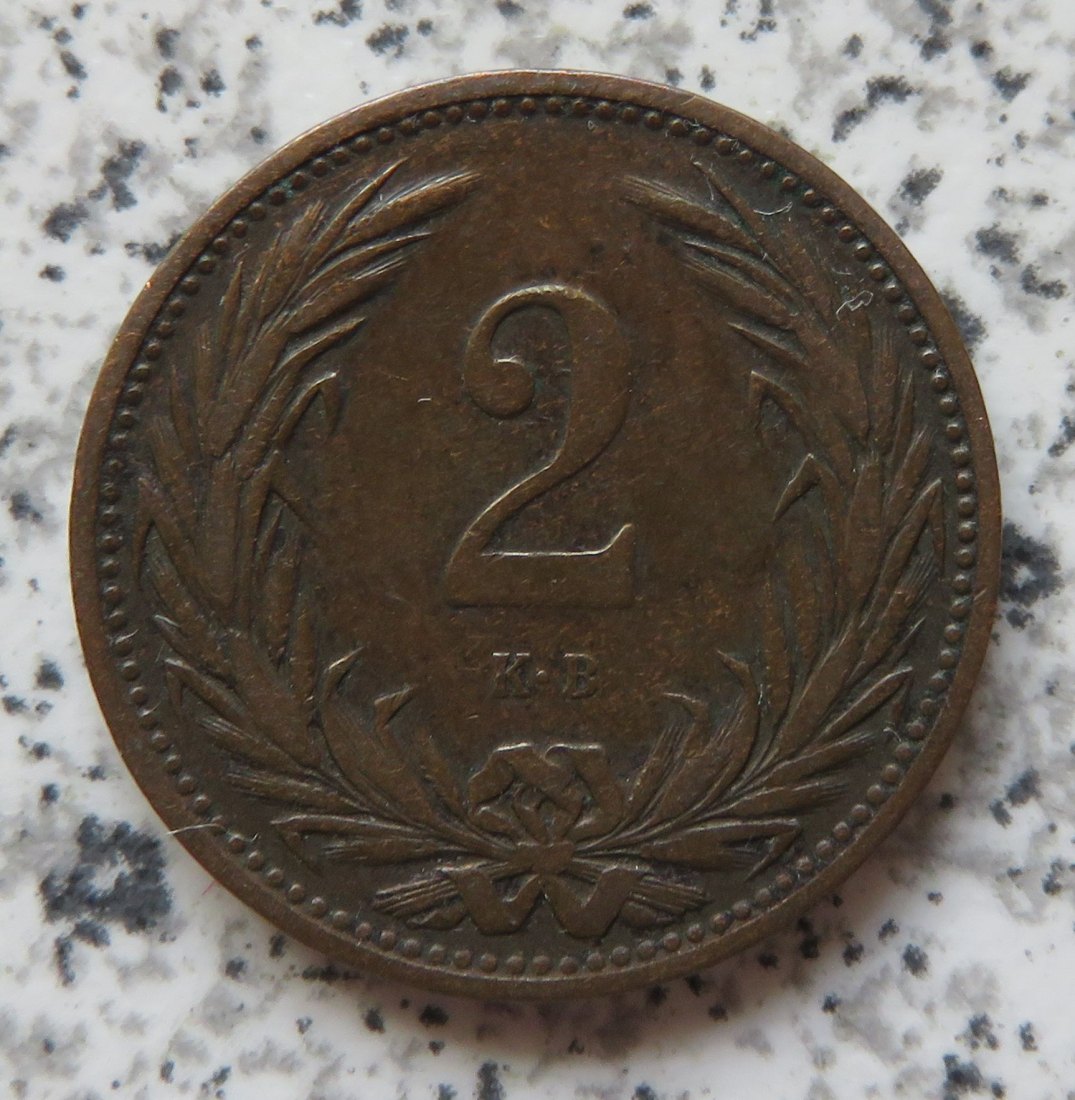  Ungarn 2 Filler 1907   