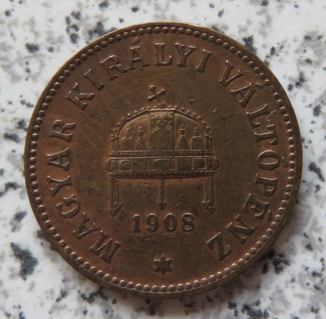  Ungarn 2 Filler 1908   