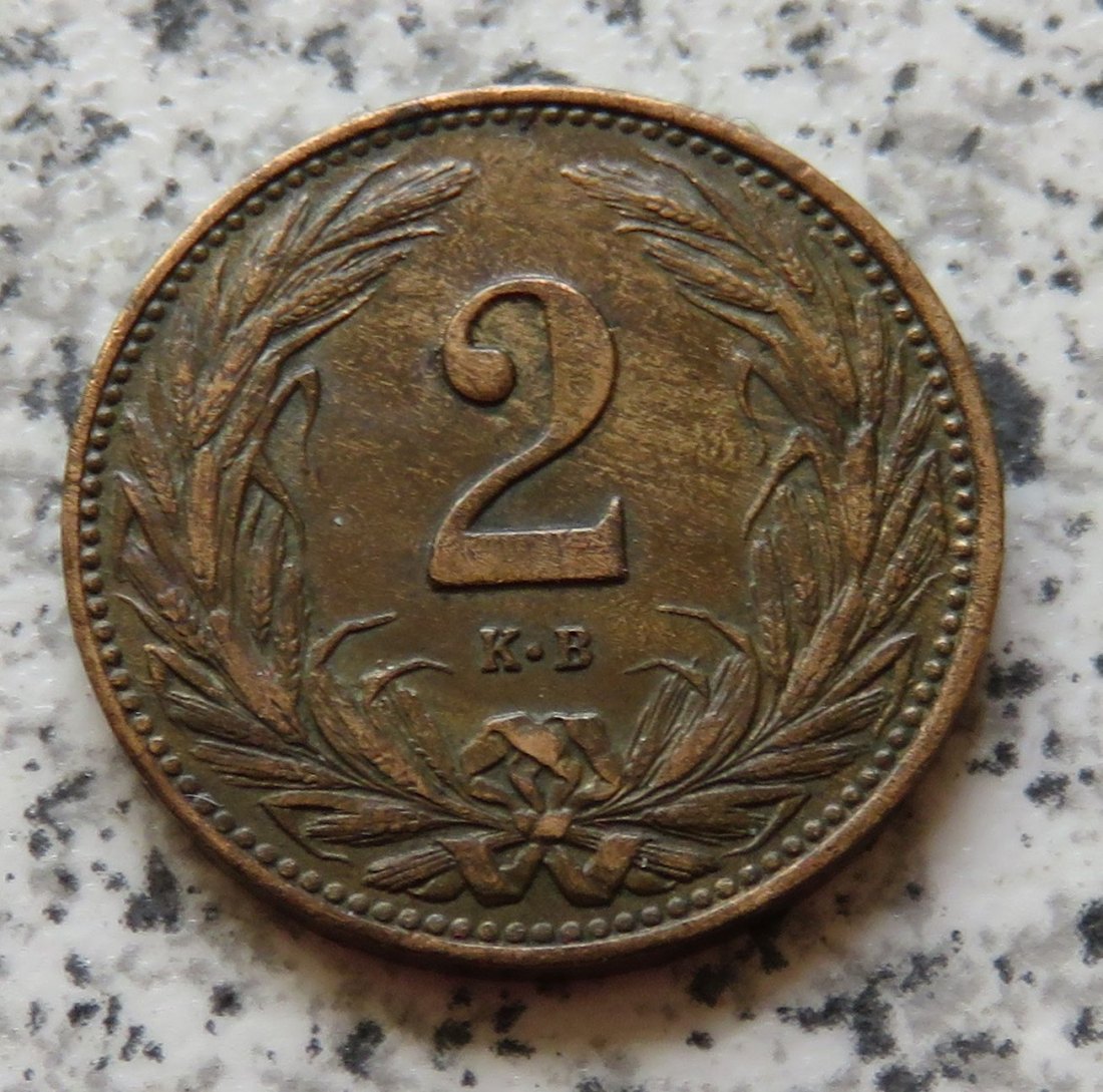  Ungarn 2 Filler 1909   