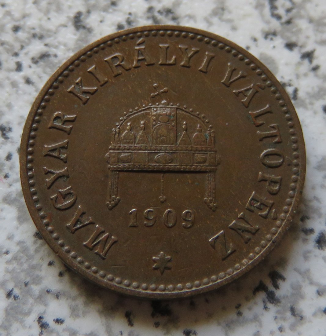  Ungarn 2 Filler 1909   