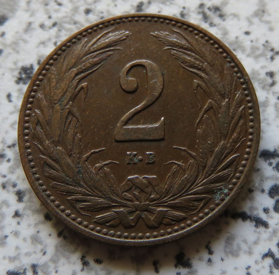  Ungarn 2 Filler 1909   