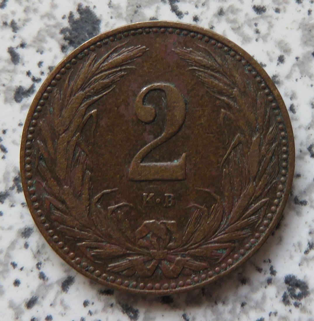  Ungarn 2 Filler 1910   