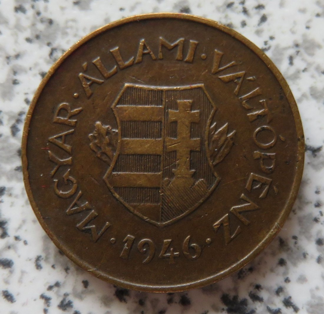  Ungarn 2 Filler 1946   