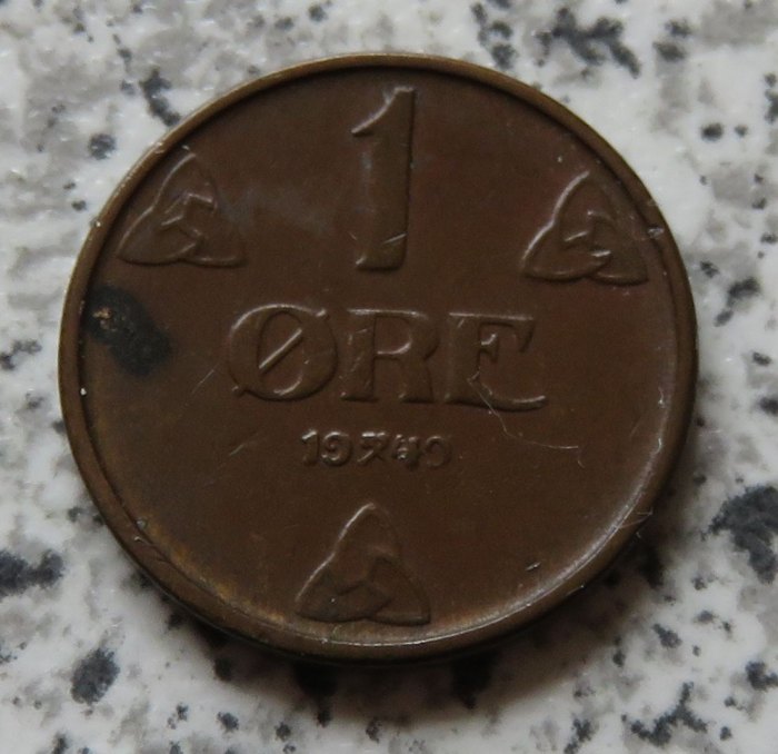  Norwegen 1 Öre 1949 oder 1940   