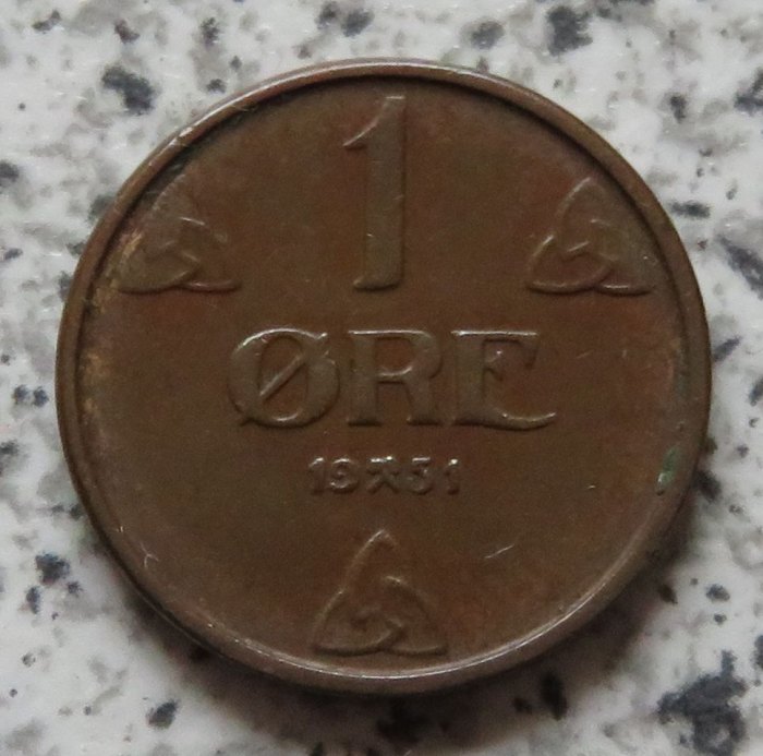  Norwegen 1 Öre 1951   