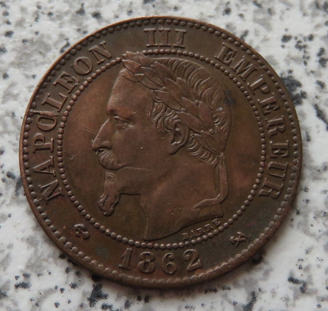  Frankreich 2 Centimes 1862 K   