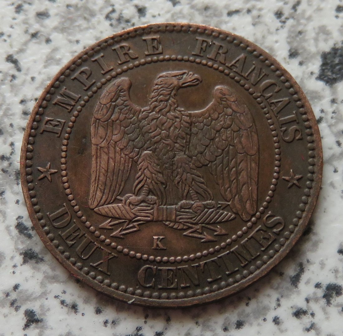  Frankreich 2 Centimes 1862 K   
