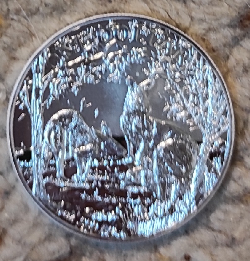  Australien 1 Sollar 2019, SILBER 1 OZ, Jahreszeitenwechsel - Känguru mit Jungem   