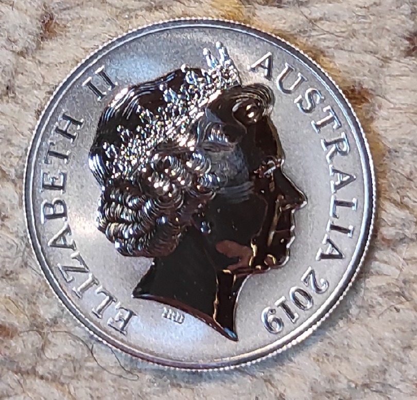  Australien 1 Sollar 2019, SILBER 1 OZ, Jahreszeitenwechsel - Känguru mit Jungem   