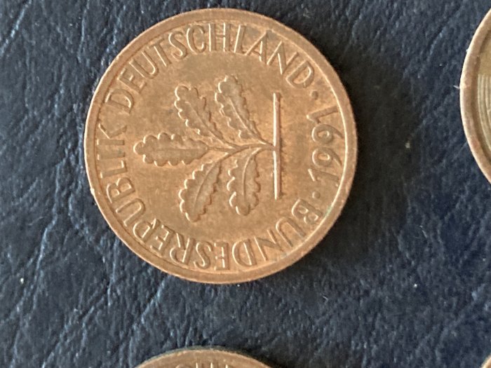  Münze Münzen Umlaufmünze Deutschland 1 Pfennig 1975 Münzzeichen G   