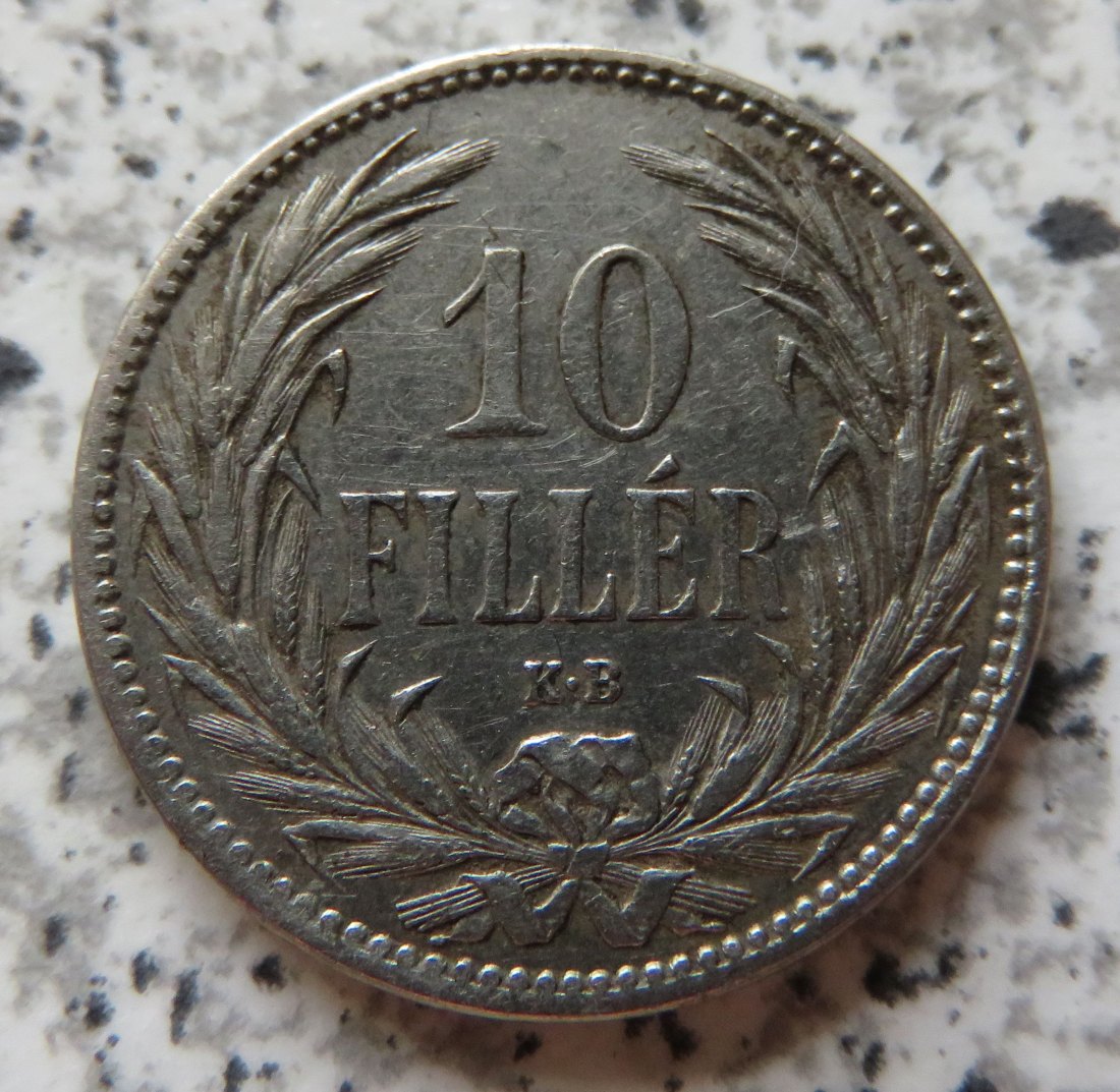  Ungarn 10 Filler 1893   