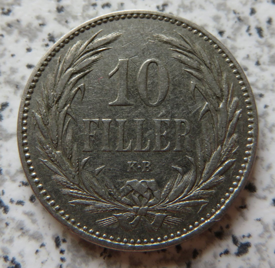  Ungarn 10 Filler 1893   