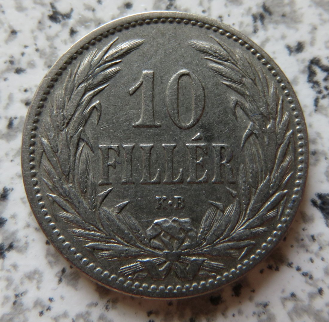  Ungarn 10 Filler 1894   