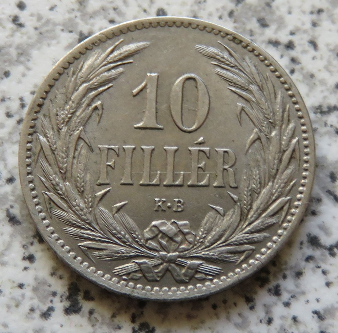  Ungarn 10 Filler 1894   