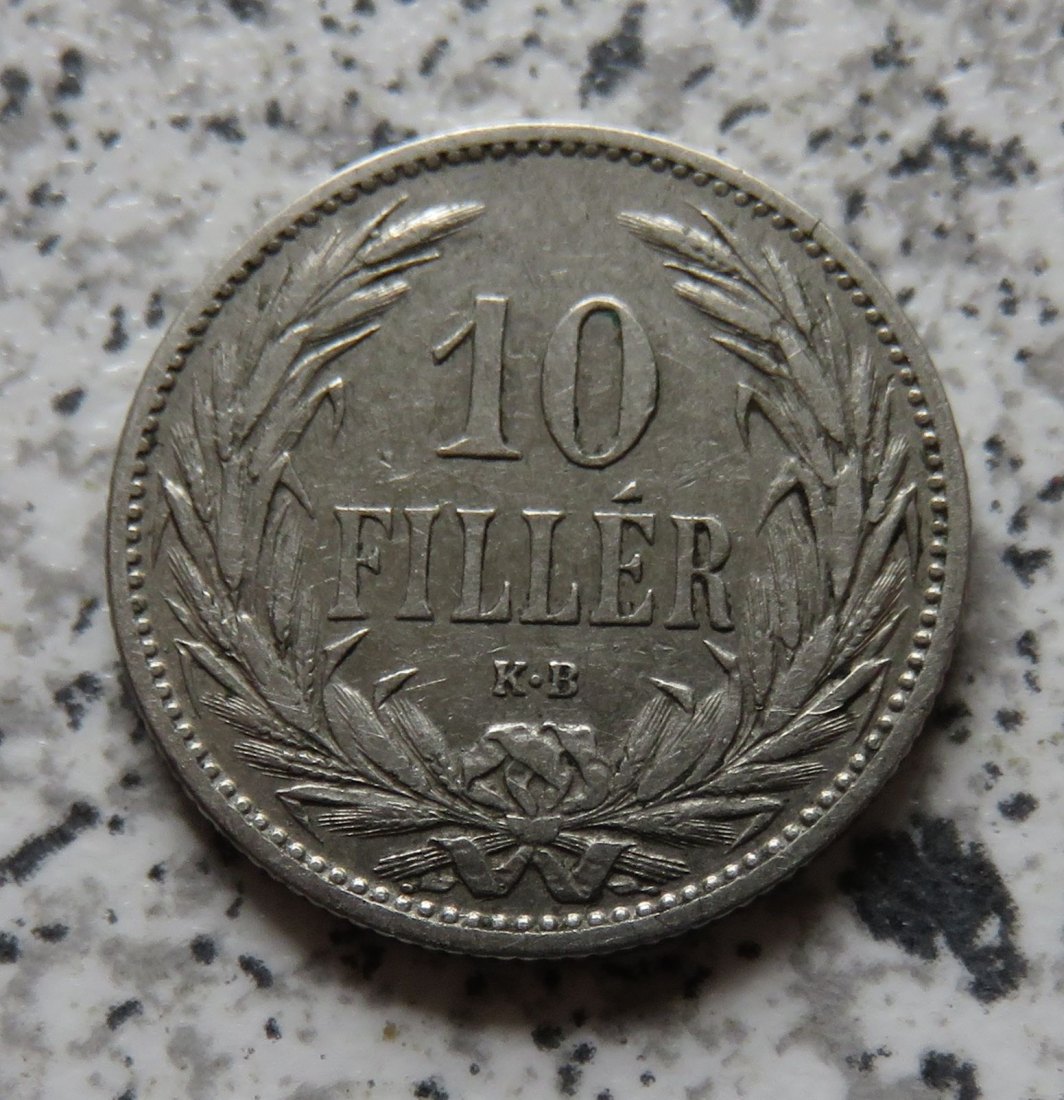  Ungarn 10 Filler 1895   
