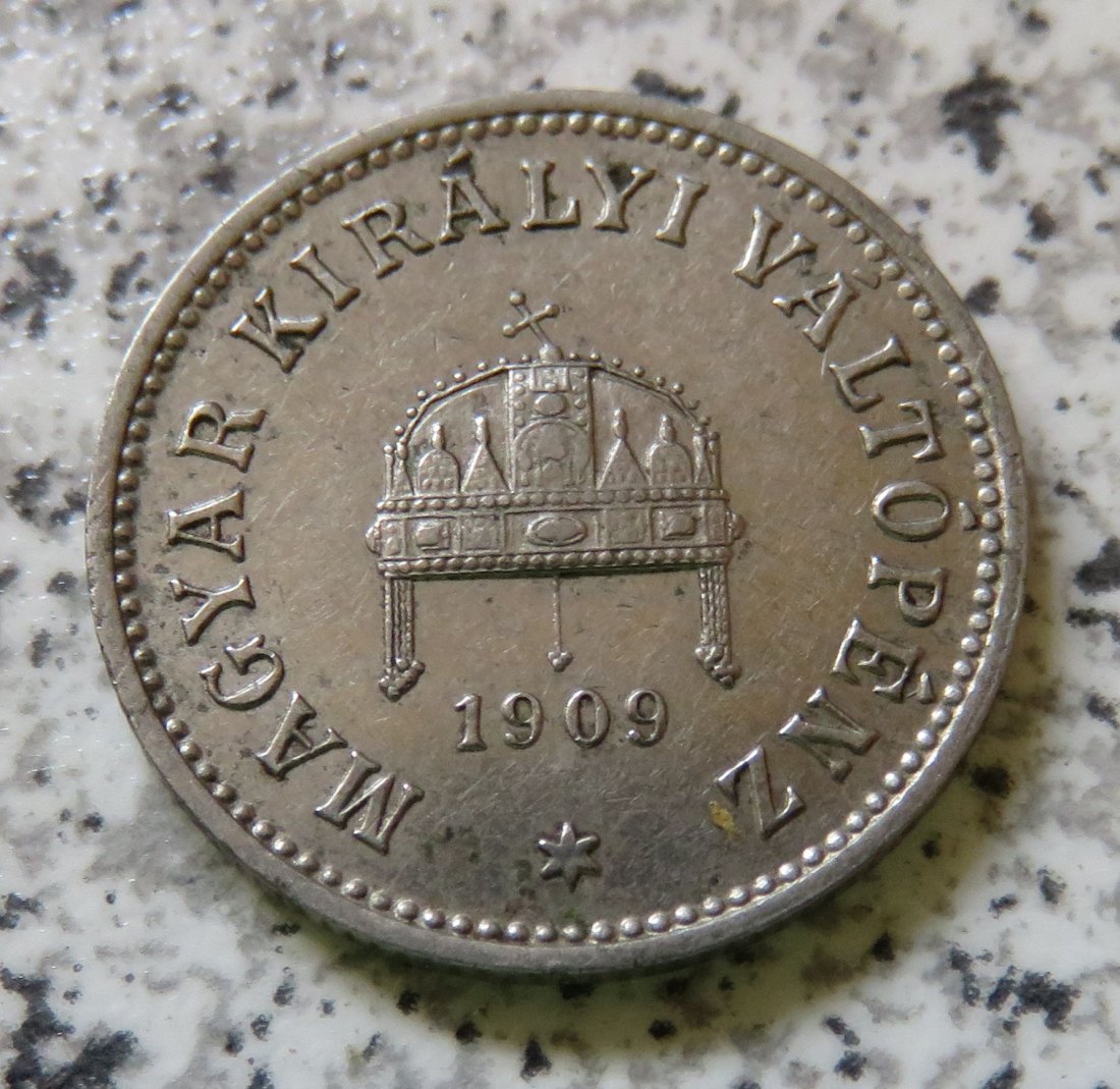  Ungarn 10 Filler 1909   