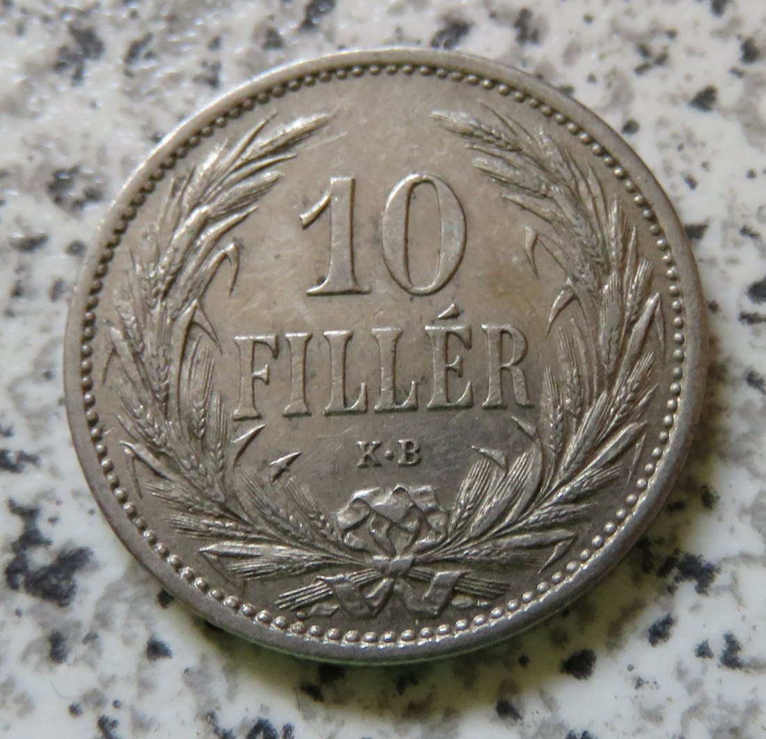  Ungarn 10 Filler 1909   