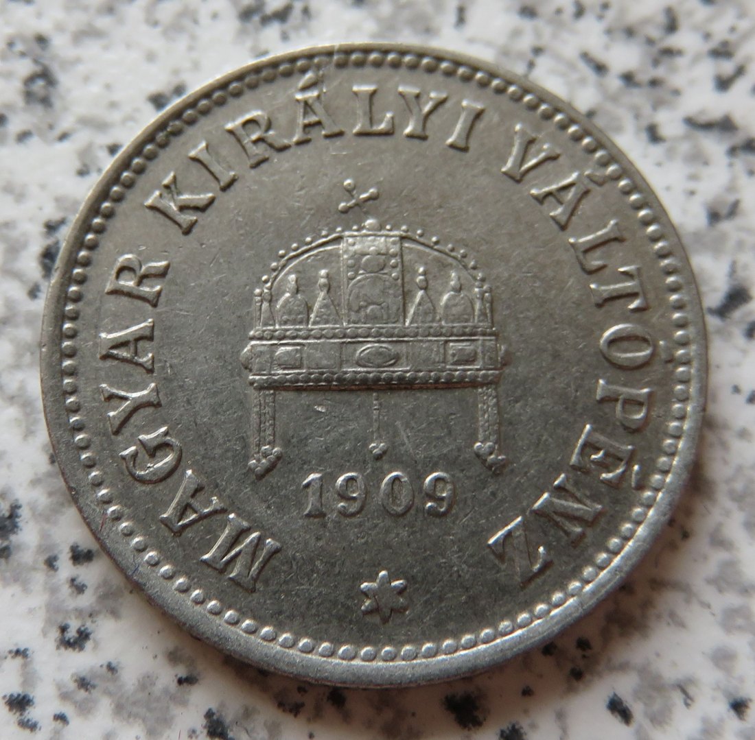  Ungarn 10 Filler 1909   