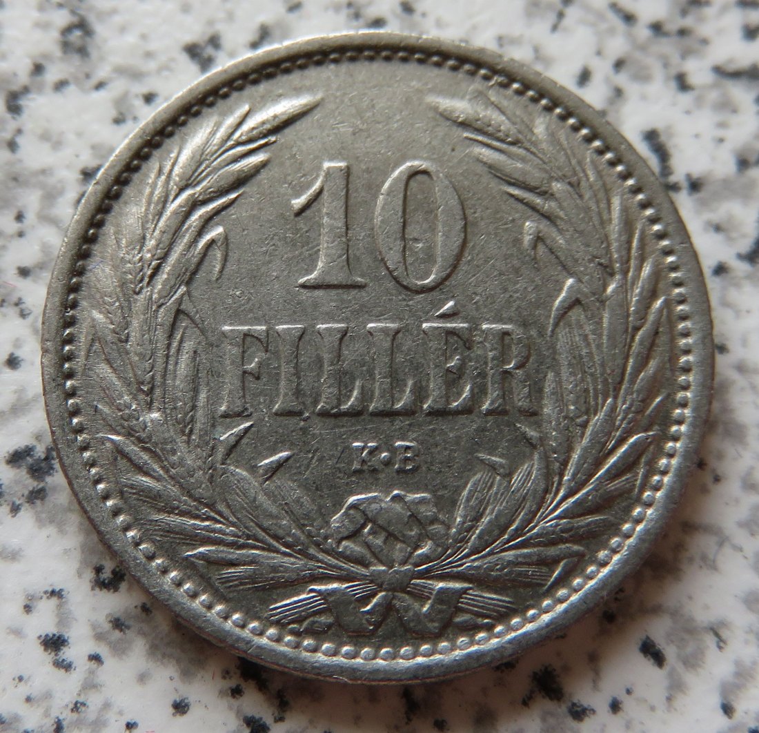  Ungarn 10 Filler 1909   