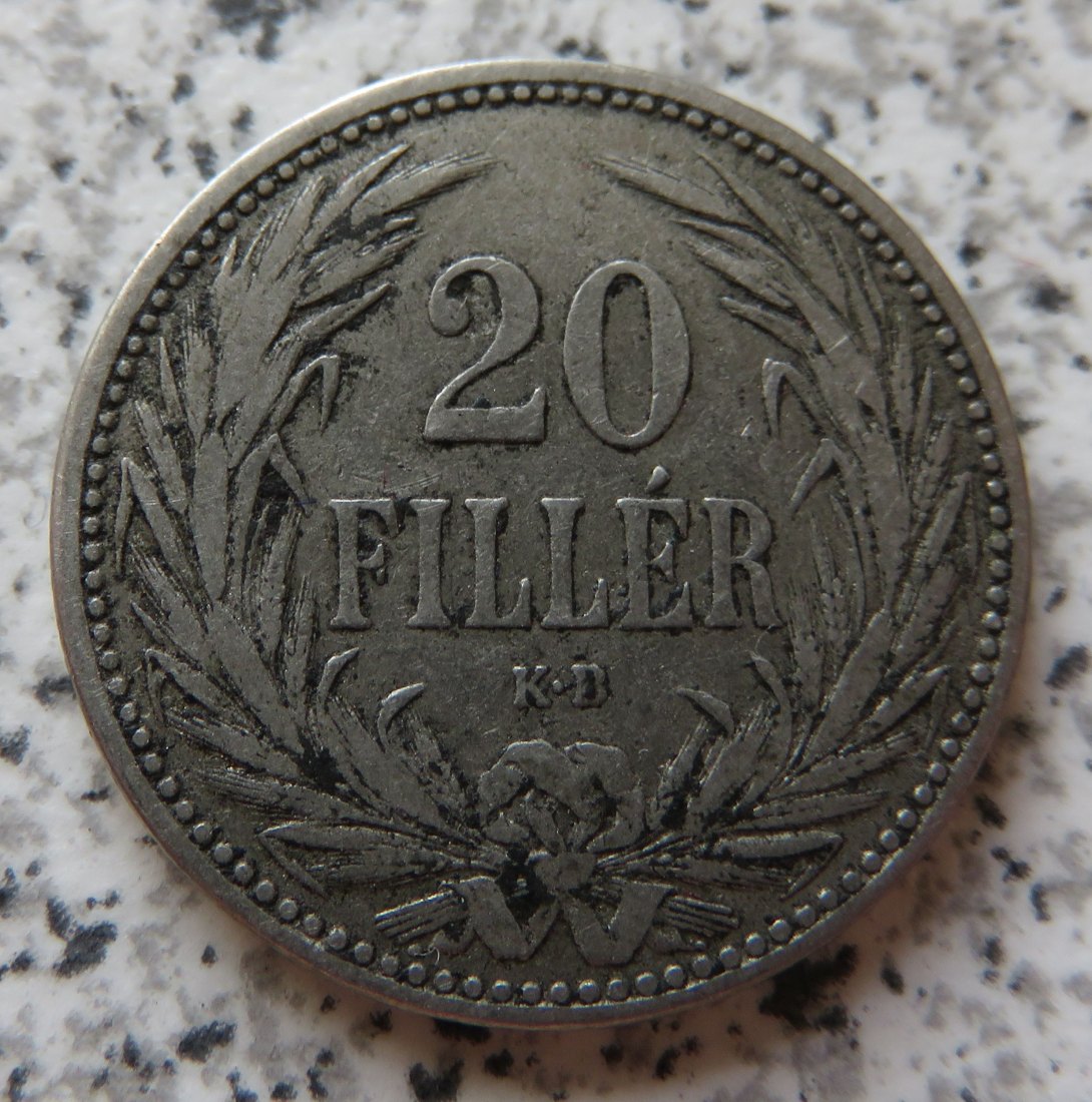  Ungarn 20 Filler 1892   