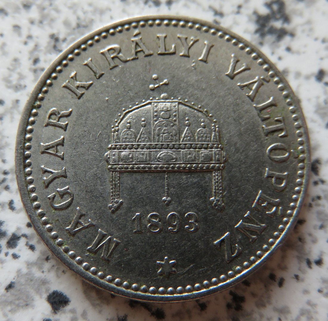  Ungarn 20 Filler 1893   