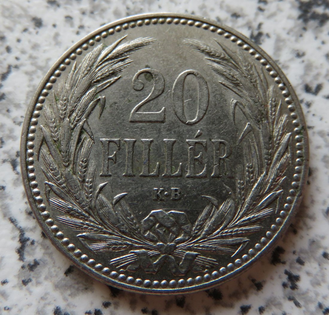  Ungarn 20 Filler 1893   