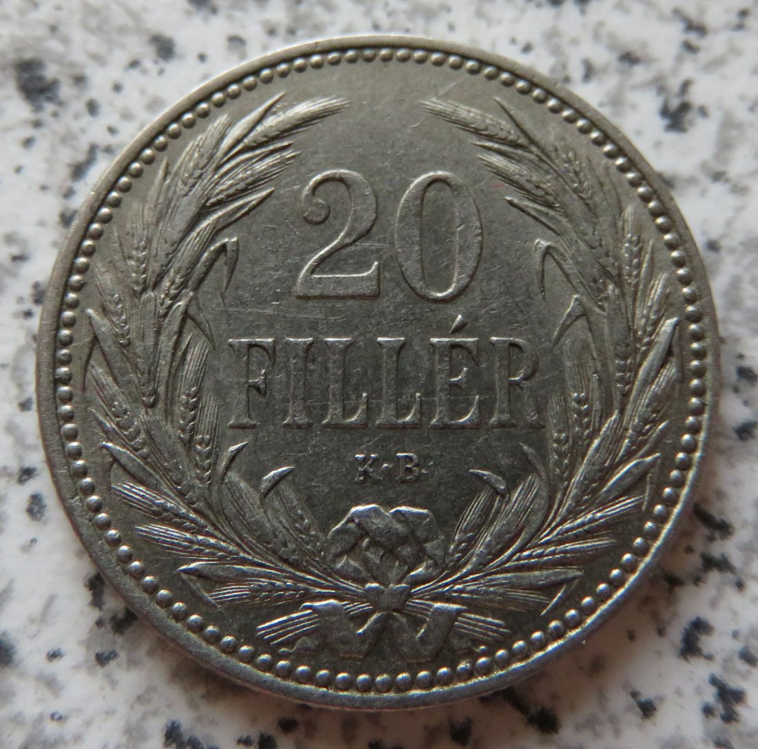  Ungarn 20 Filler 1893   