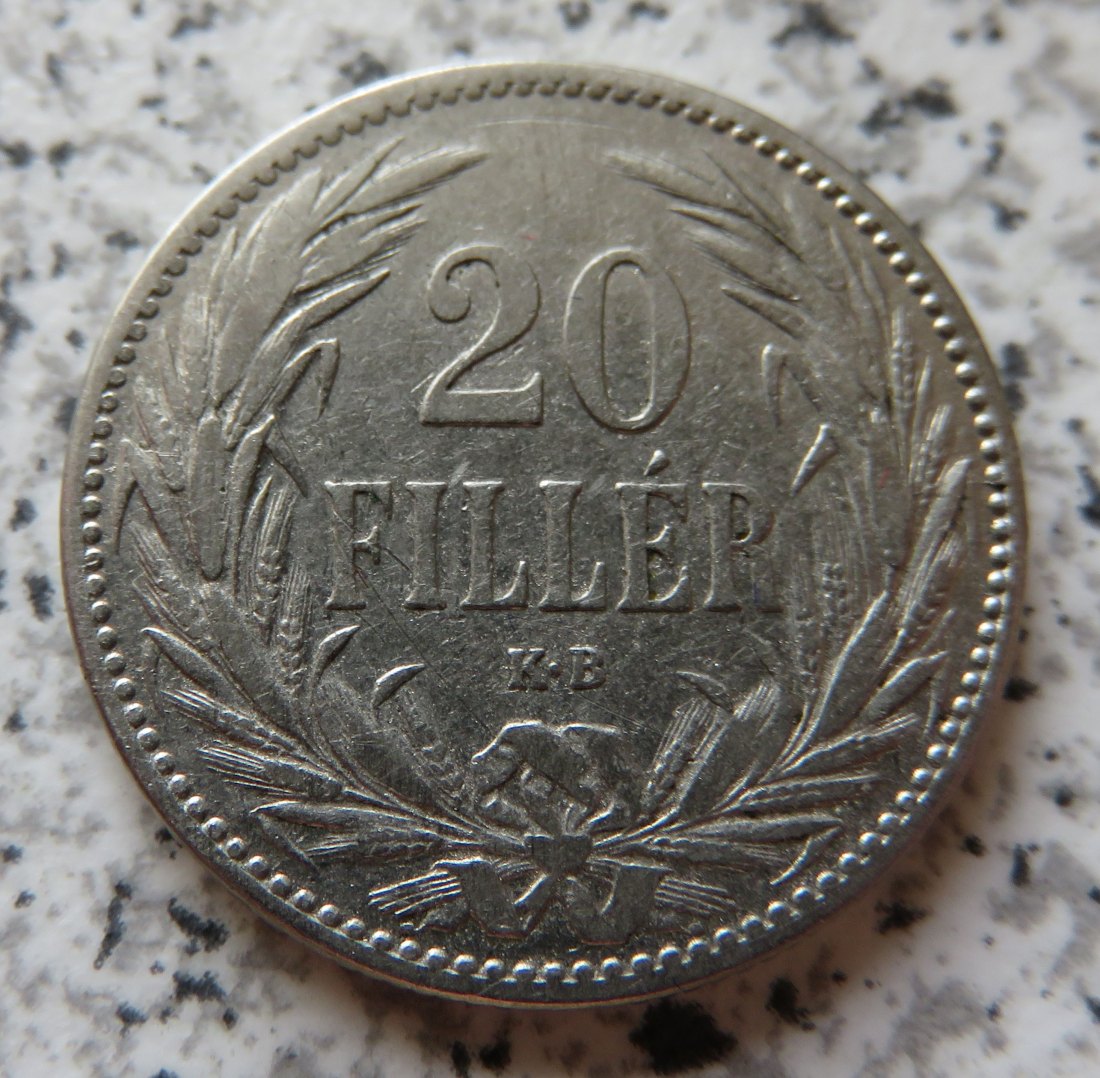  Ungarn 20 Filler 1894   