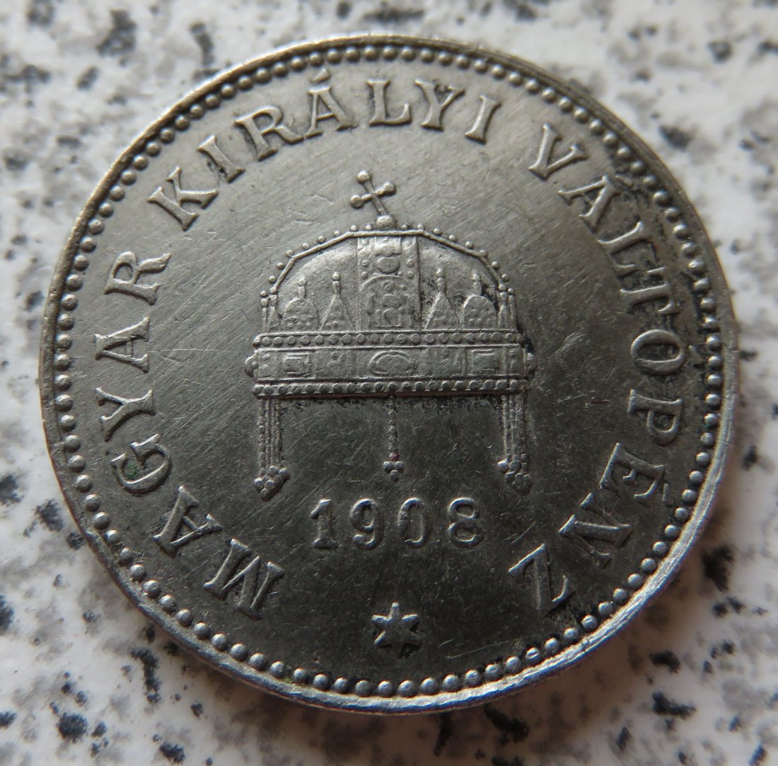  Ungarn 20 Filler 1908   