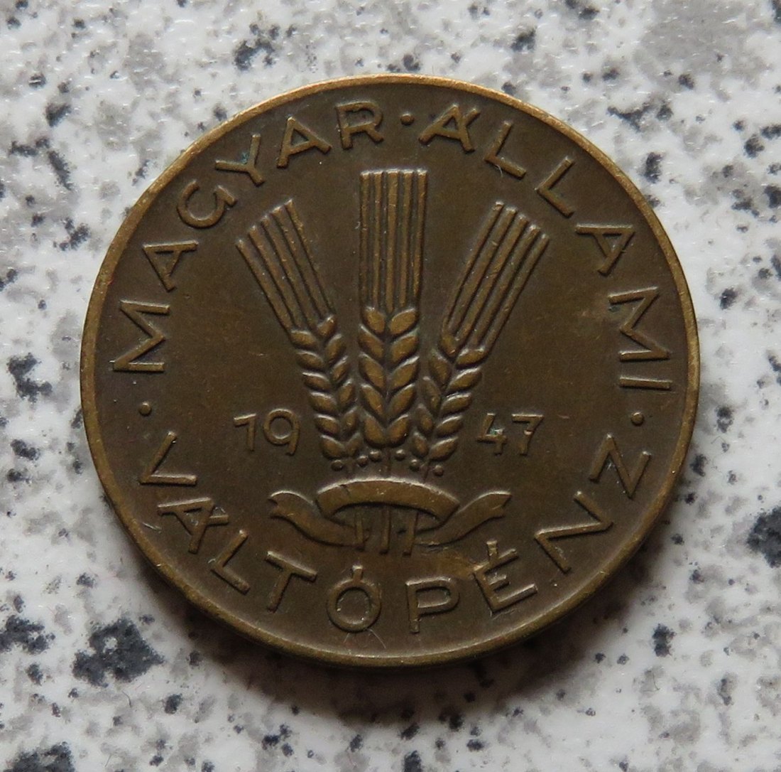  Ungarn 20 Filler 1947, defekter Schrötling   