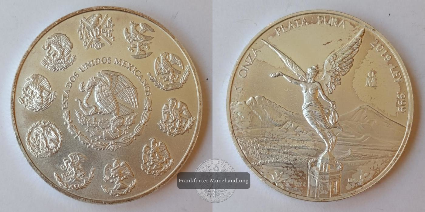  Mexico 1 Onza Libertad Plata Pura 2019 (2000-24) FM-Frankfurt KM#639 Feinsilber: 31,1g   