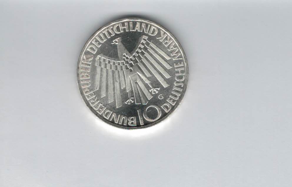  10 Mark 1972 G Strahlenspirale Deutschland 9,68g fein silbe BRD Deutschland Spittalgold9800 (04603/3   