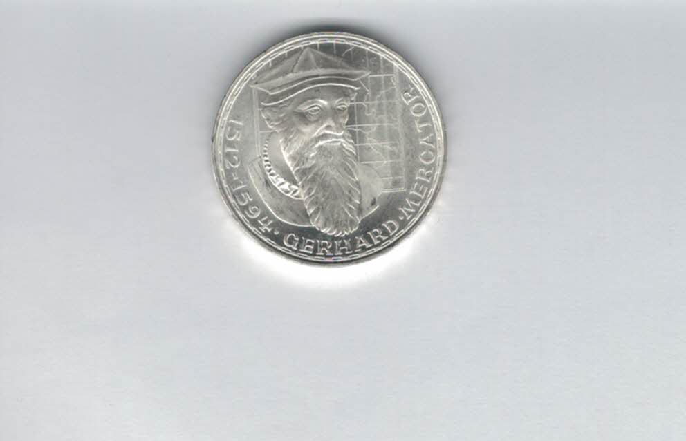  5 Mark 1969 F Gerhard Mercator silber 7g fein BRD Deutschland Spittalgold9800 (4601/4   