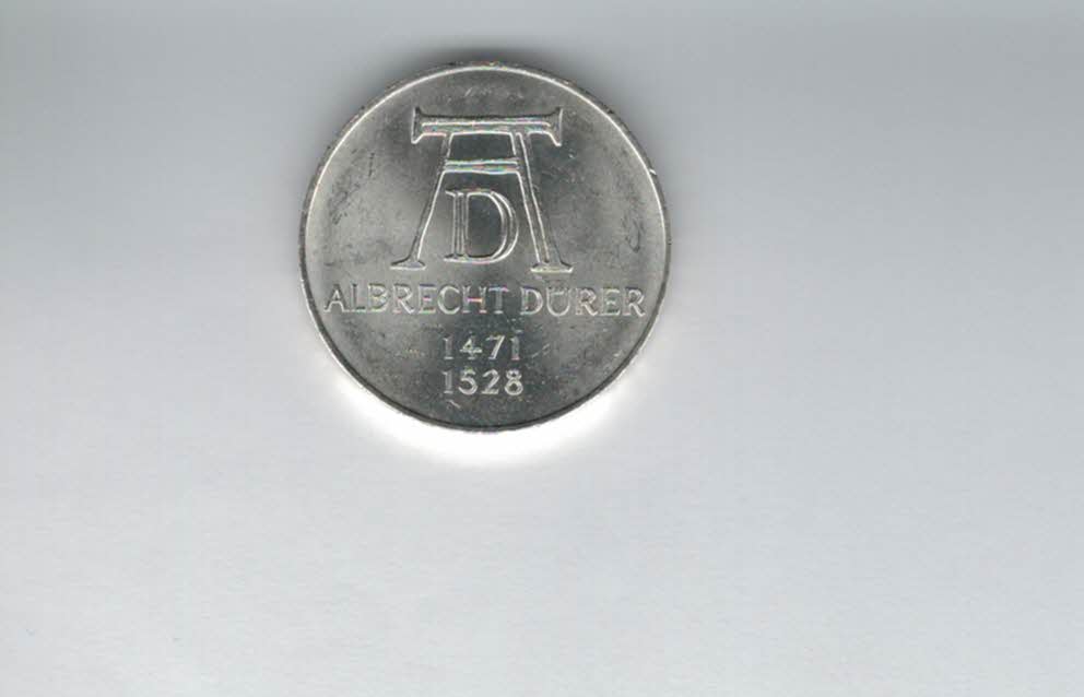  5 Mark 1971 D Albrecht Dürer silber 7g fein BRD Deutschland Spittalgold9800 (4601/6   