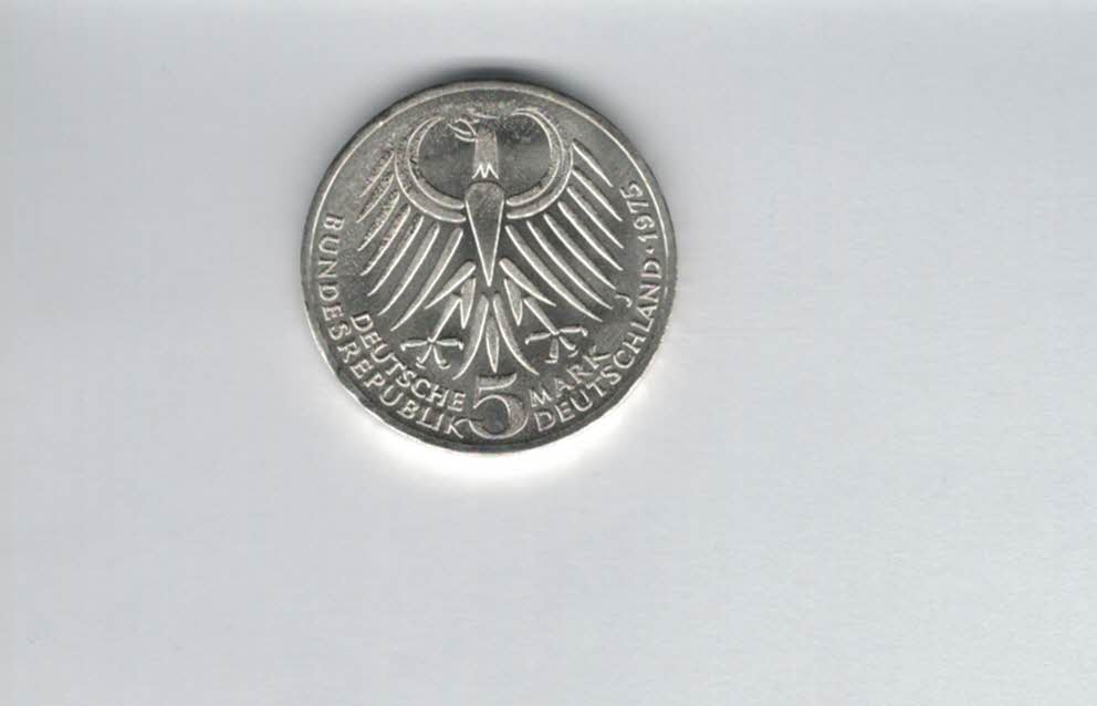 5 Mark 1975 J Friedrich Ebert silber 7g fein BRD Deutschland Spittalgold9800 (4601/12   