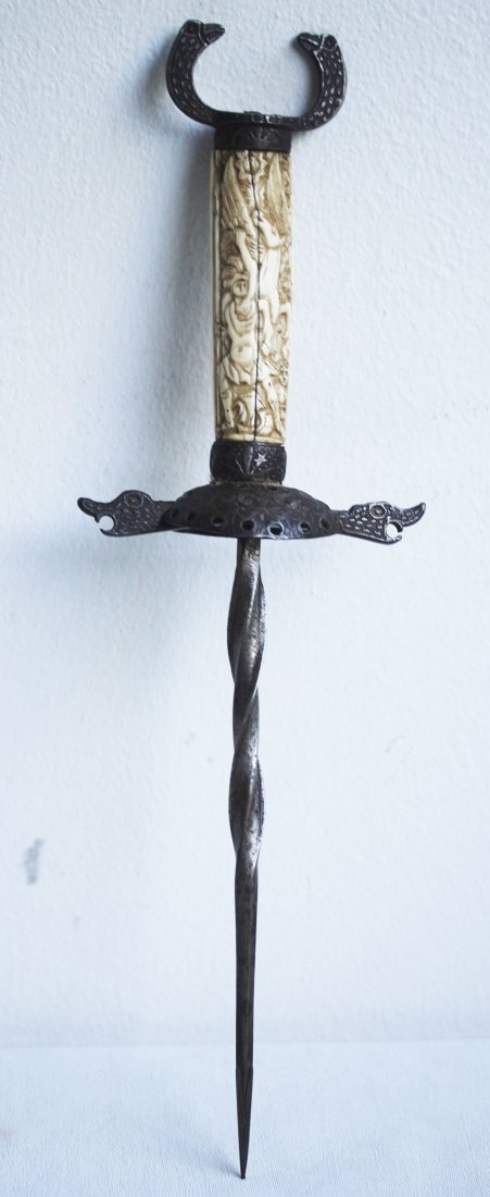  Dolch, Verziert griff und scheide aus knochen oder.. 16/17 Jh. EINZIGARTIG   